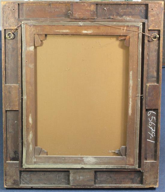 English School Portrait of Oliver Cromwell, 29 x 23in., framed to the oval